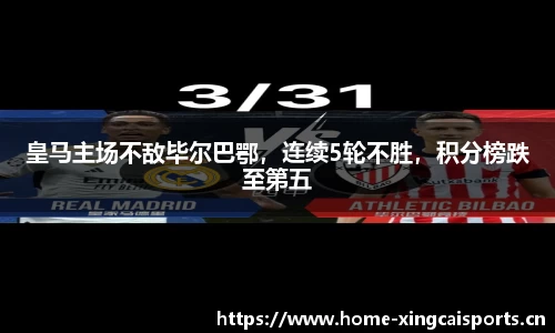 皇马主场不敌毕尔巴鄂，连续5轮不胜，积分榜跌至第五